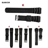 1pcs pu rubber strap 16mm 18mm 20mm 22mm silicone watchband for casio g shock electronic watch strap sport waterproof wristband