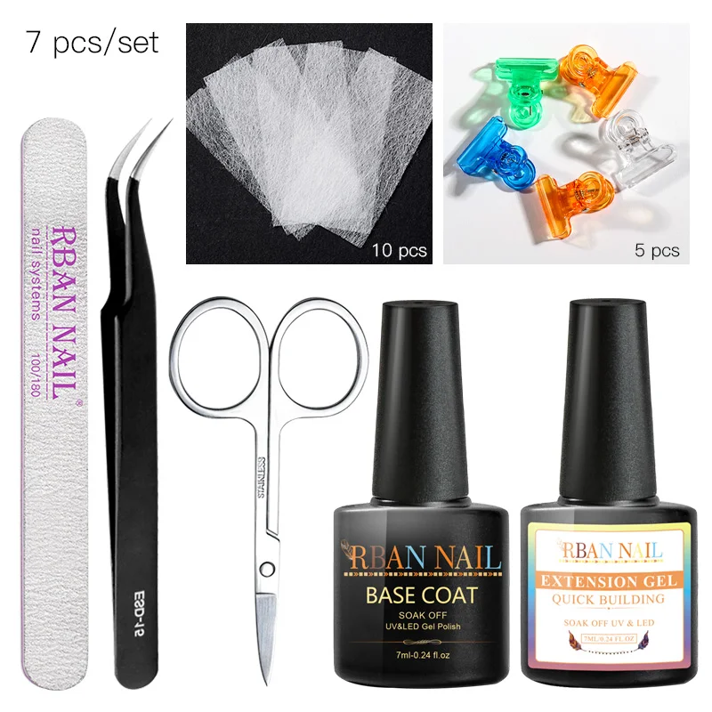 RBAN лак для ногтей поли Быстрый строительный Удлинительный УФ-гель набор
