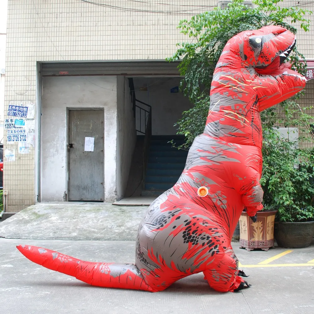 Adult Anime Cosplay T-REX Inflatable Costume Christmas Dress Dinosaur Animal Jumpsuit Halloween for Women Men |