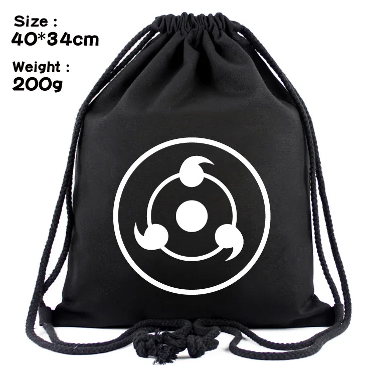 Anime Narutoo Bag Drawstring printing Canvas Bags For boys girls Backpacks School Travel Gift | Багаж и сумки