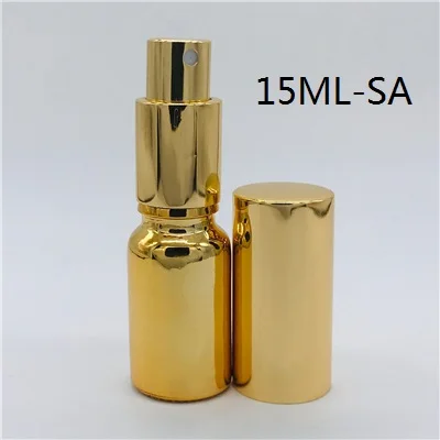 15ML-SA 10 мл 15 мл 20 мл 30 мл 50 мл 100 мл Золотой стеклянный флакон духов с алюминиевым распылителем косметика - Цвет: 15ML-SA