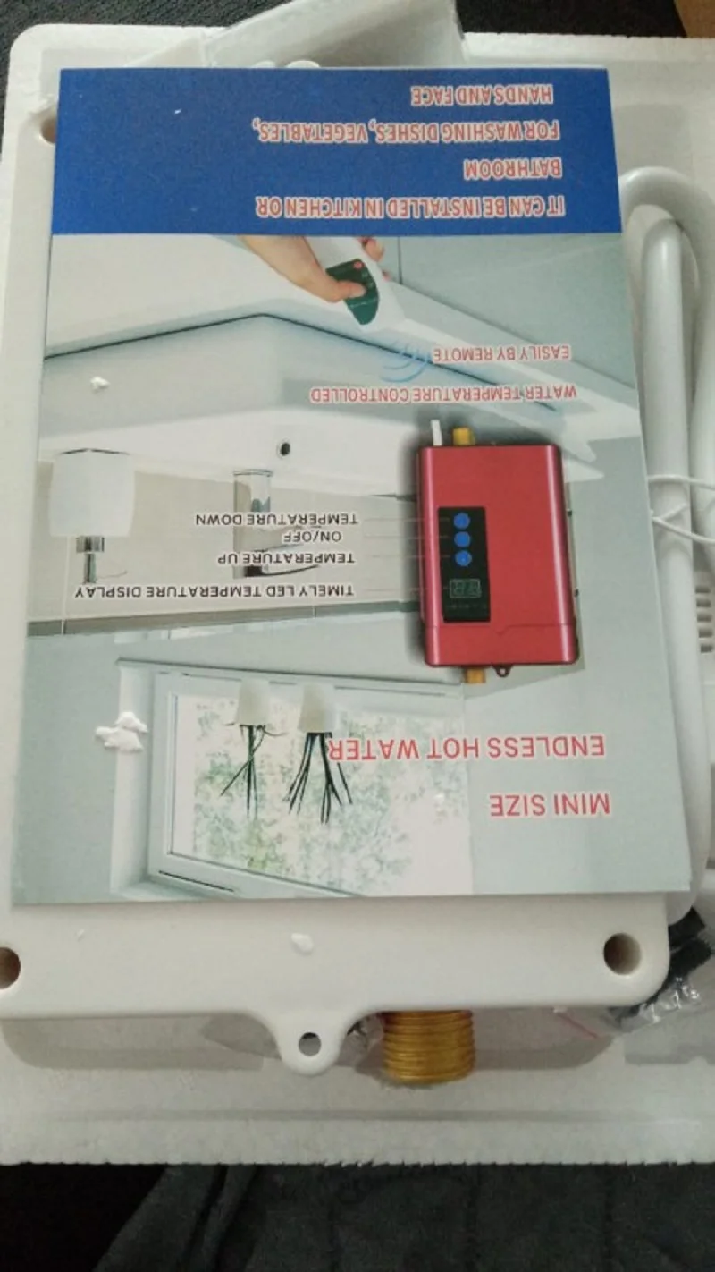 

4 Gears 110-240V Instant Electric Mini Tankless Water Heater Hot Instantaneous Water Heater System for Kitchen Bathroom
