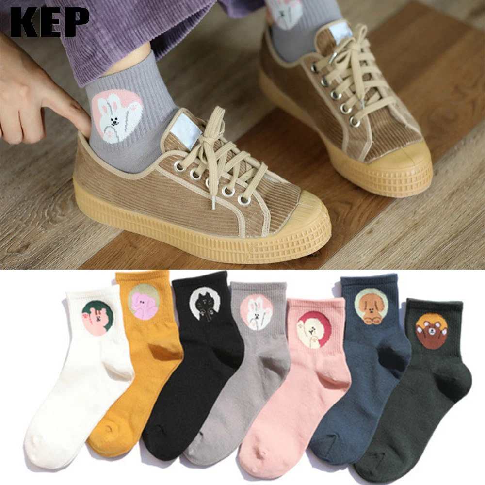 Женские носки в стиле Харадзюку креативная семья модный дизайн забавные из