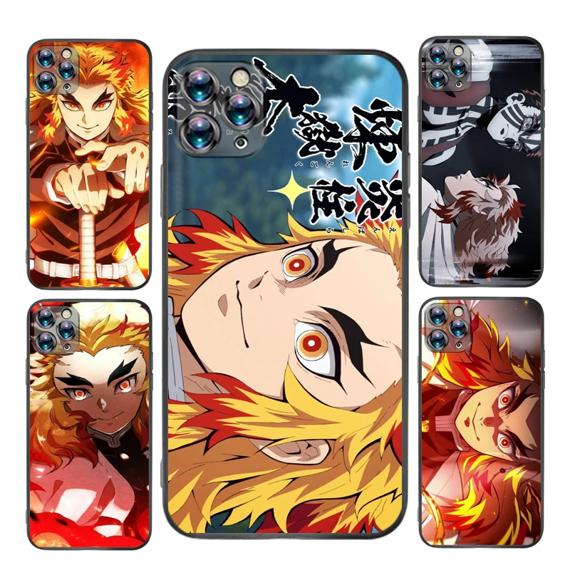 

Demon Slayer Kyoujurou Rengoku Phone Case For iPhone X XS XR MAX Cool Cellphone Mobilephone Cute Shell Kawaii Best Funda