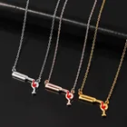 Yungqi, 3 цвета, дизайн вина и чашки, ожерелье, бокал вина, шикарные ожерелья для женщин, девушек, женщин, лучший подарок, очаровательный чокер, ювелирные изделия