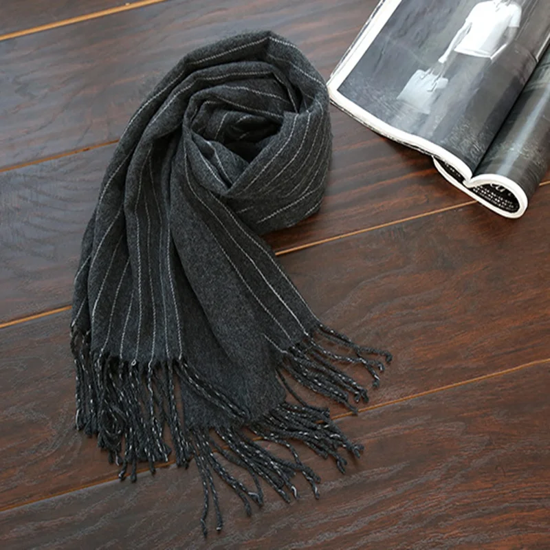 2020 Autumn And Winter Men Scarves Korean Men's Fringe Foulard Femme Thickened And Versatile Cashmere Scarf Bib