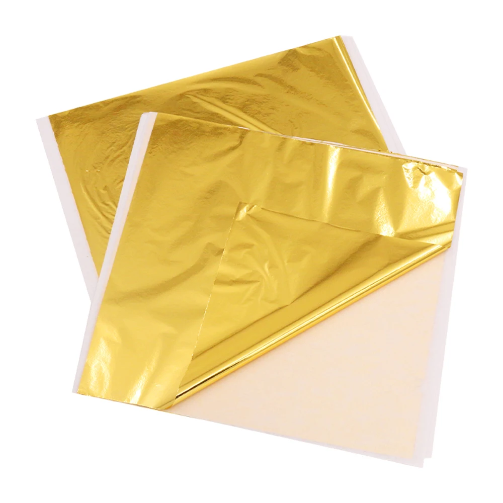 Имитация золотой листовой бумаги 100 шт Тайвань K блестящая домашняя