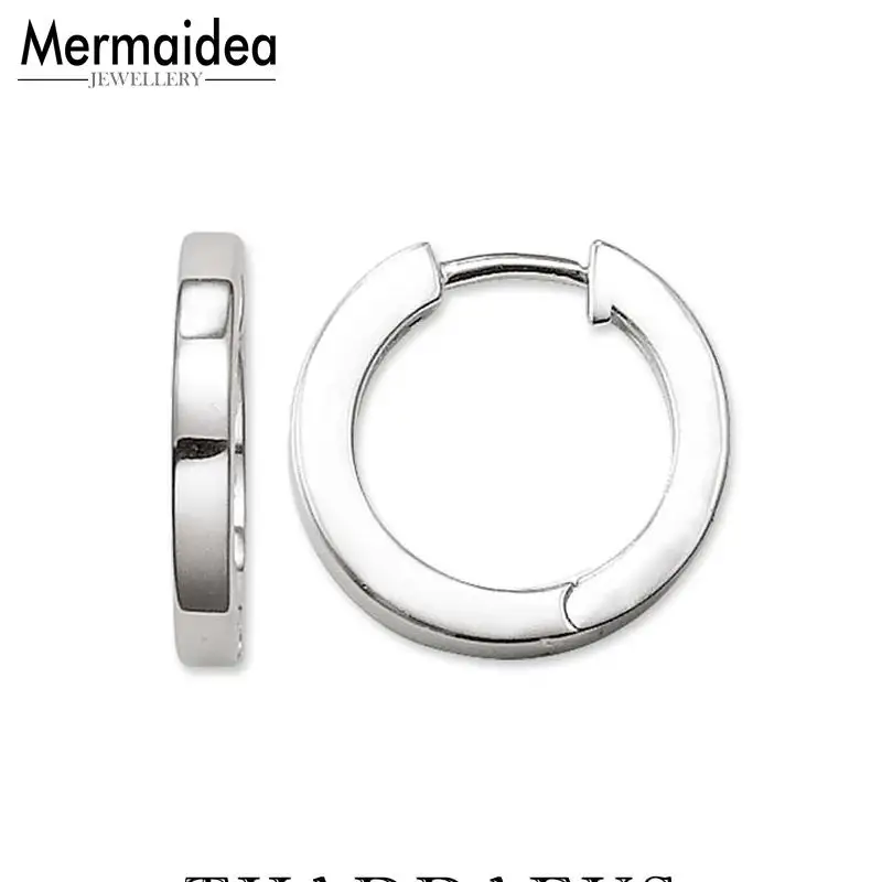 Hinged Hoop Earrings Creole Classic Trendy Fashion Good Jewerly For Women 2020 Gift silver plated | Украшения и аксессуары