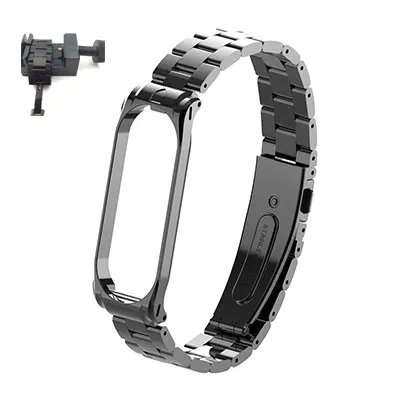 with tool Hangrui mi band 4 сменный металлический ремешок из нержавеющей стали браслеты mi Band 4 ремешок для Xiaomi mi band 4 - Цвет: with tool