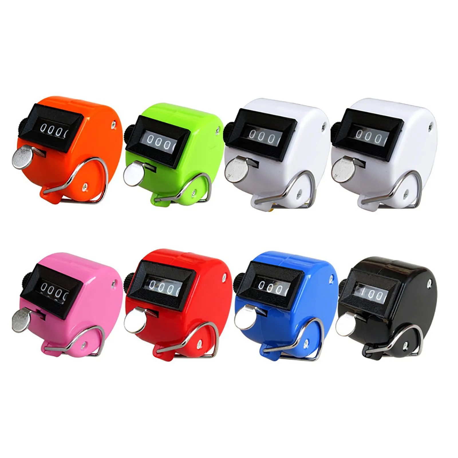 

for Sport/School portable and practical multi-purpose counter 8pcs Hand Hand Counter 4 Digits Mechanical Palm Click Counter