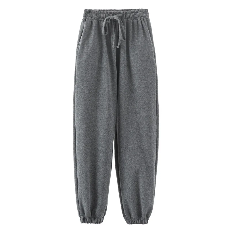 Осенние женские Дамские Брюки с кулиской эластичной резинкой на талии Свободные