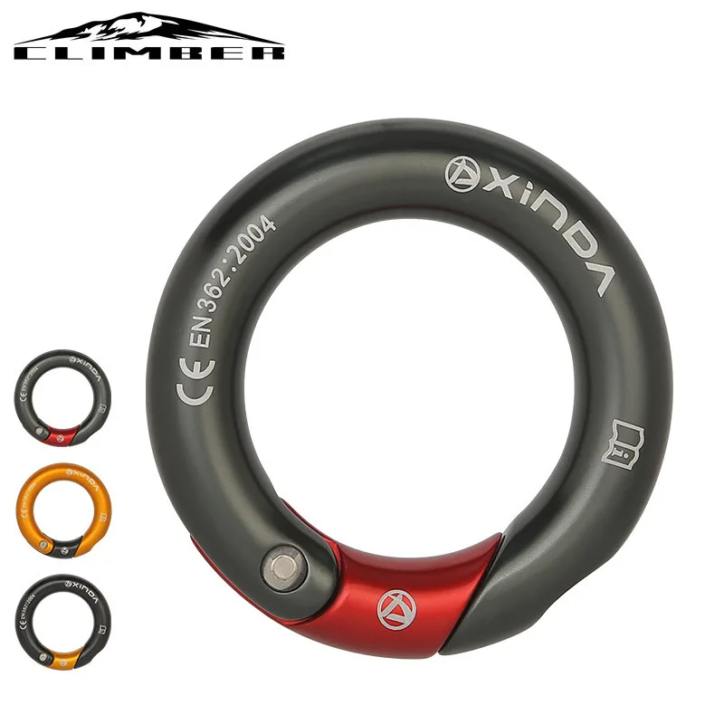 

【New store 】 outdoor 23kN Openable Ring 7075 aluminium multi directional gated ring for climbing