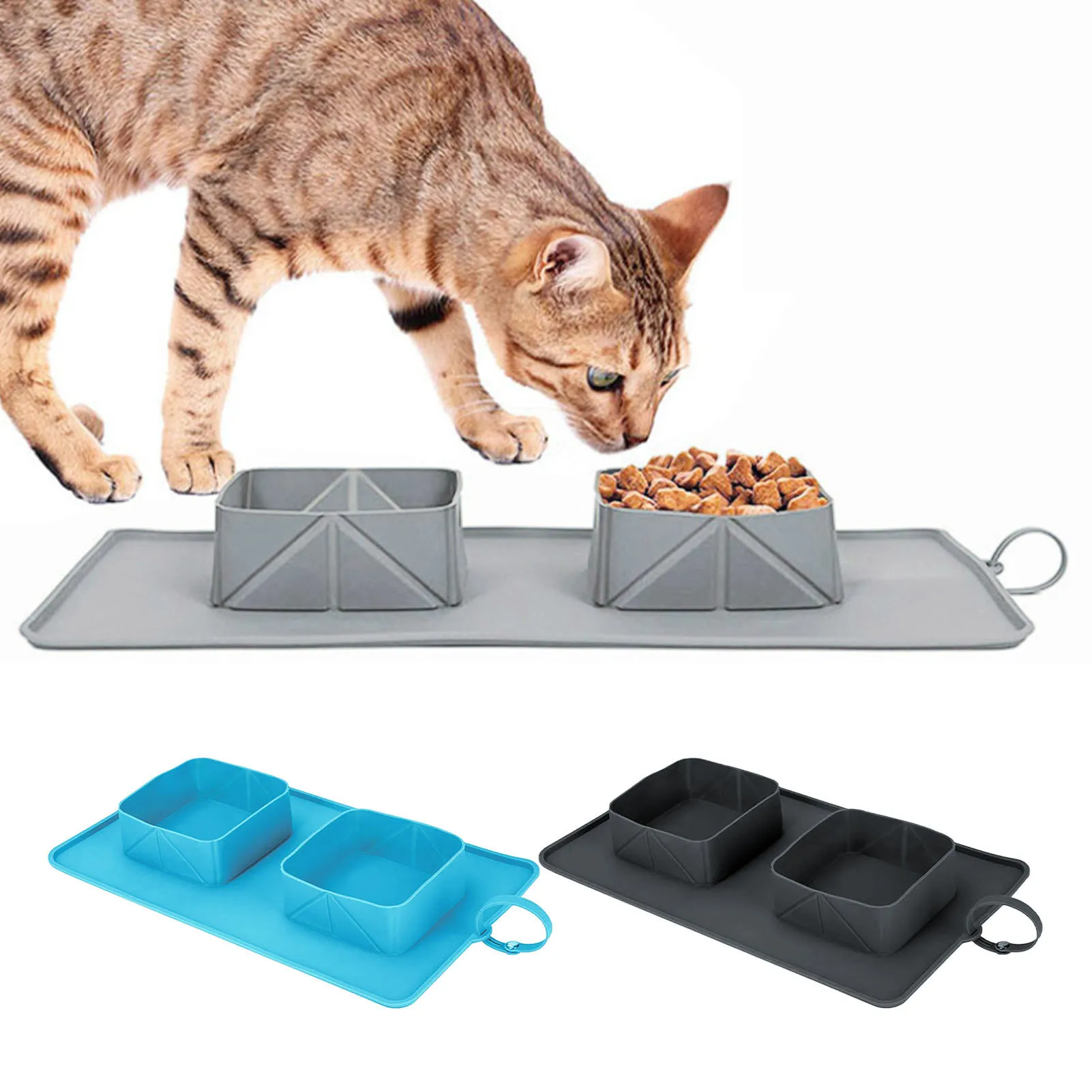 

Новинка, складывающаяся емкость для домашних животных, портативная задняя крышка для собак, Экологически чистая миска для кошек