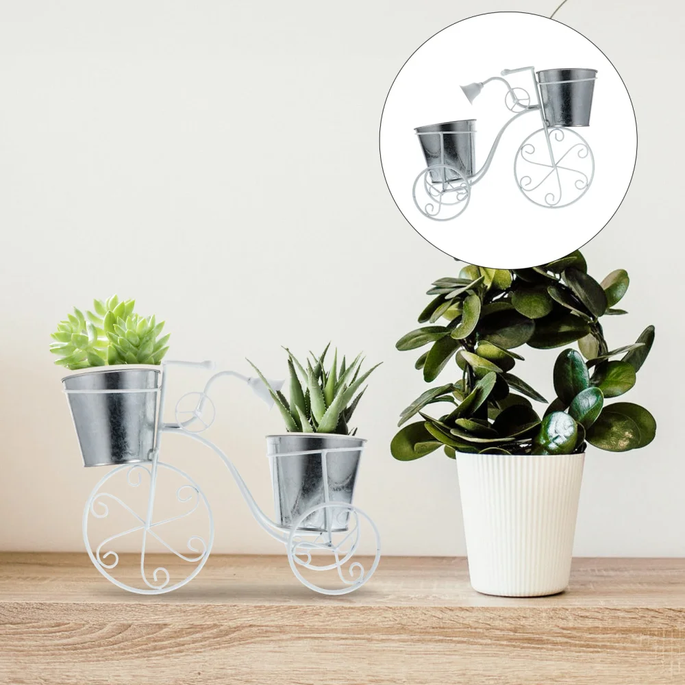

1PC Iron Art Bike Shape Plant Rack Flower Pot Exquisite Bike Plant Stand