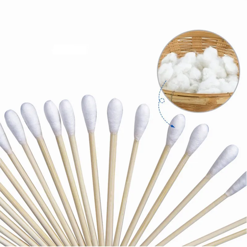 Ватный тампон с деревянной ручкой 10 см 100 дюйма стерильные палочки для чистки