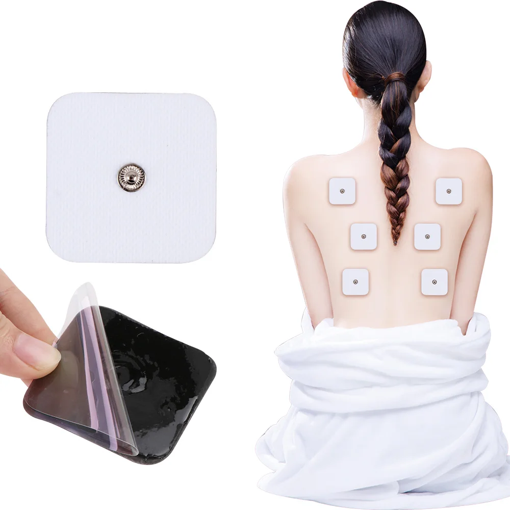 

5x5cm TENS Electrode Pads for TENS Unit Machine Digital Therapy Machine Pulse Massage Non-woven Fabric Self Adhesive Replacement