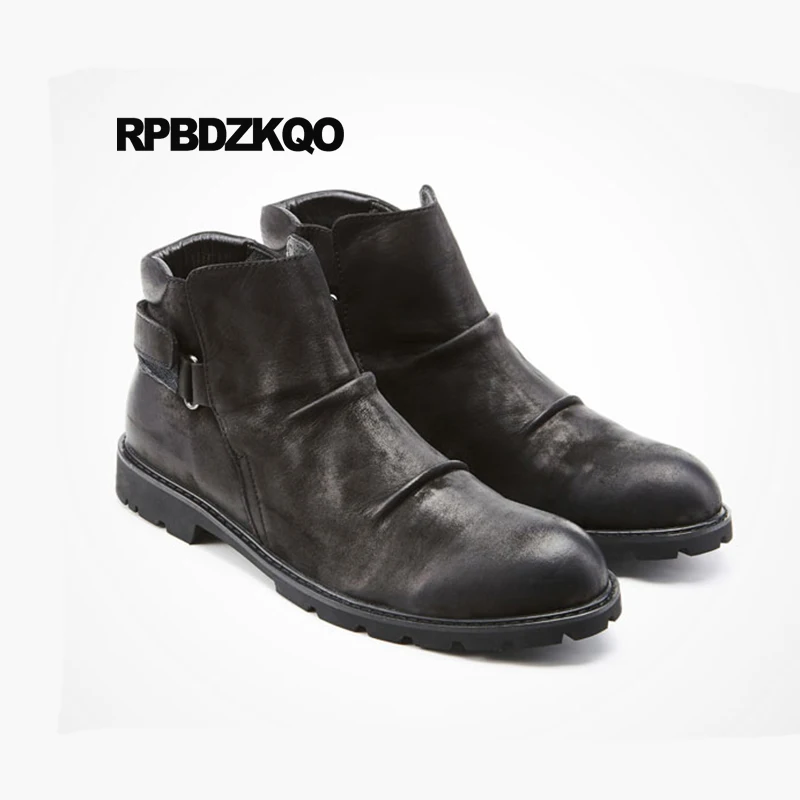 Обувь Короткие ботинки ручной работы на меху из искусственной кожи с натуральным