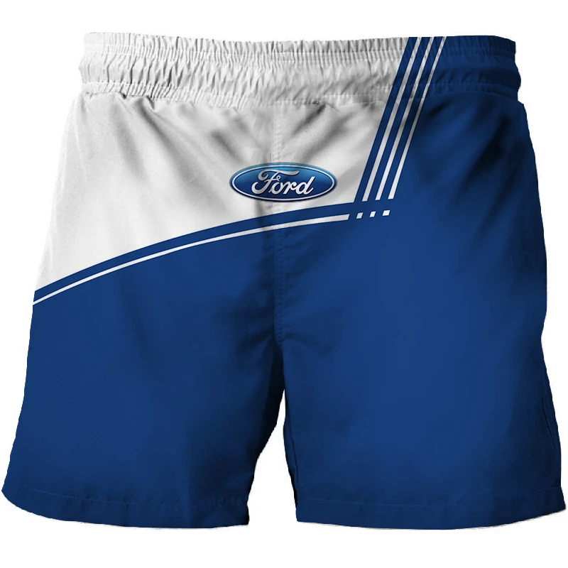 

Men's Trendy Brand Cool Shorts Ford Logo 3D Printing Casual Pants High Quality Harajuku Sweatpants hip-hop Super Beach Pants