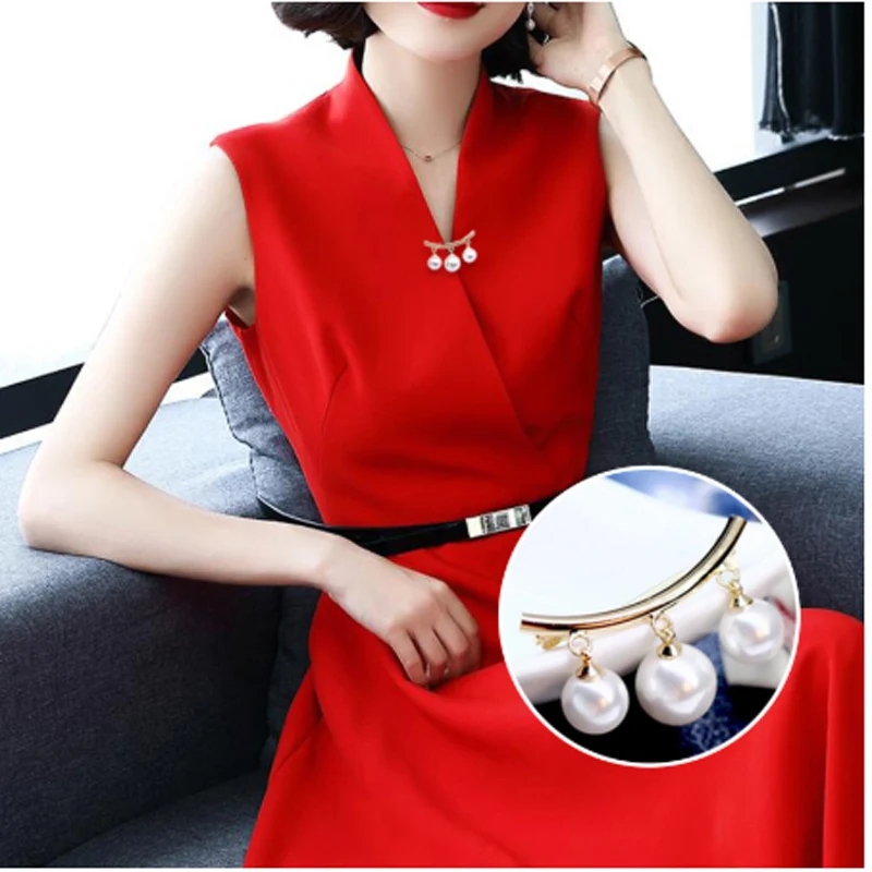 Золотая жемчужина с фиксированным ремешком шарм булавка брошь зажим для свитера