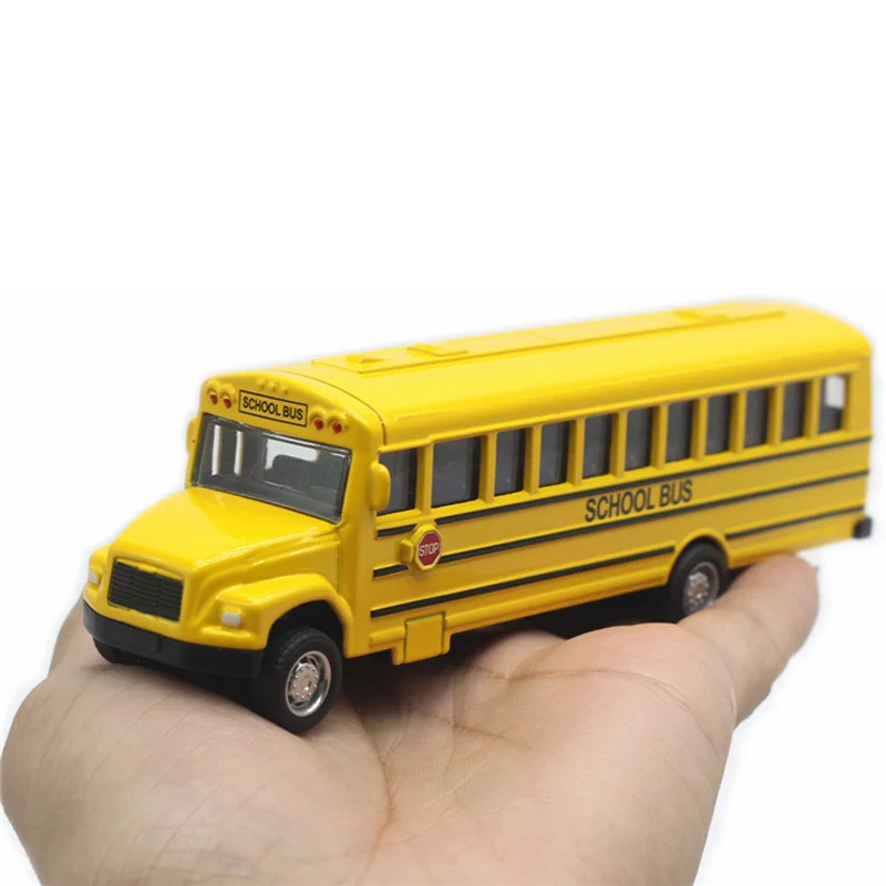 

1/43 Optic Alloy Inertial School Bus Model Car Model Pull Back Toys Cars Vehicle Gifts Kids Boy Bus Toys For Children Birthday