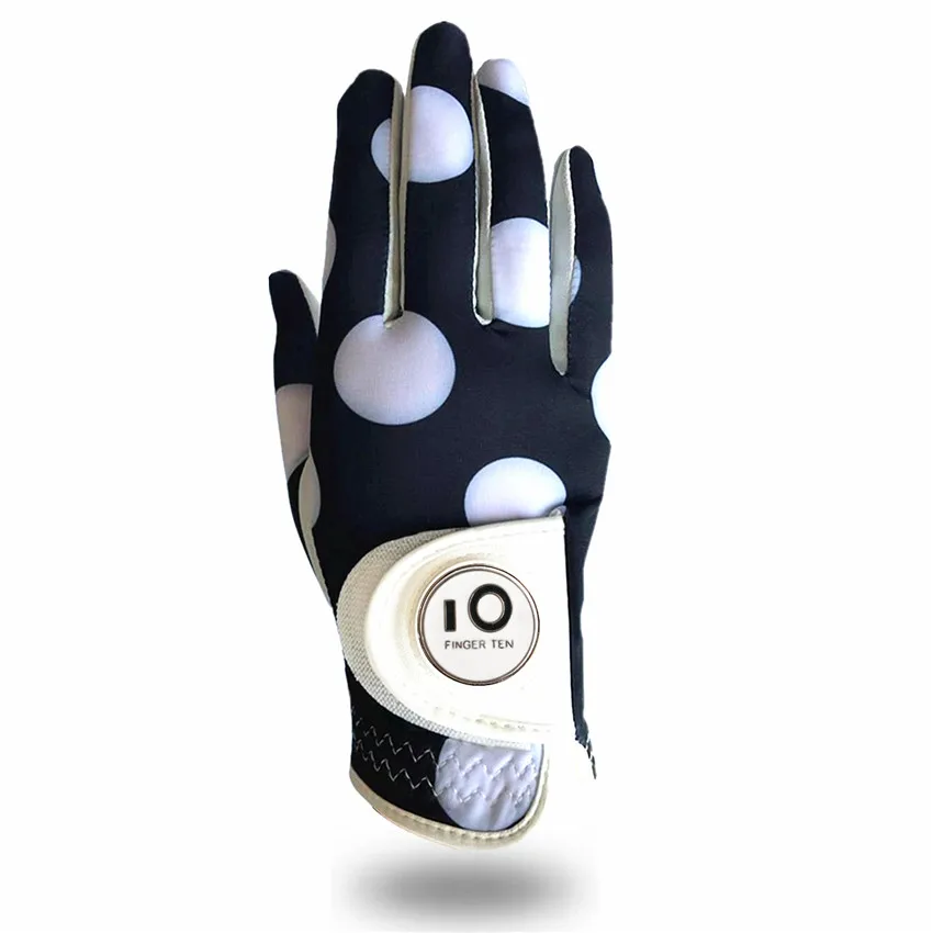 Worn on Right Hand Перчатки для гольфа, женские, для левой руки, для правой руки, с шариковым маркером, перчатка для леди, классические, Rh Lh, Weathersof, для захвата, кожа, для девушек, для игры в гольф, Размеры s m l xl - Цвет: Worn on Right Hand