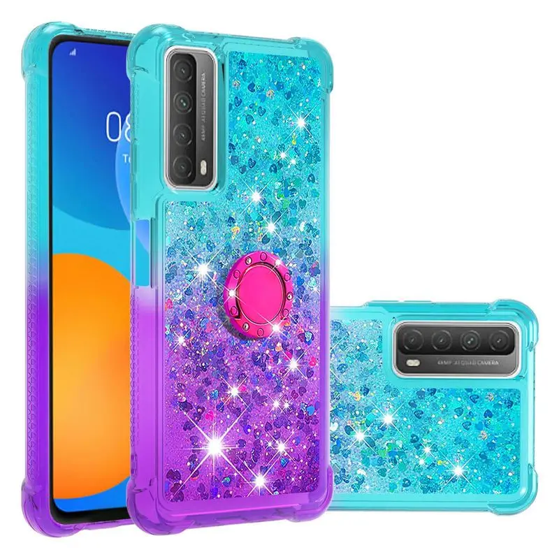 

Case For Huawei P smart 2021 Luxury Glitter quicksand Silicone Back Cover For Huawei P40 Lite P40 Pro Mate 30 Pro Nova 5i Cover