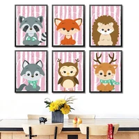 5d diy diamond painting pink animals cross stitch embroidery mosaic handmade full square round drill wall decor craft gift