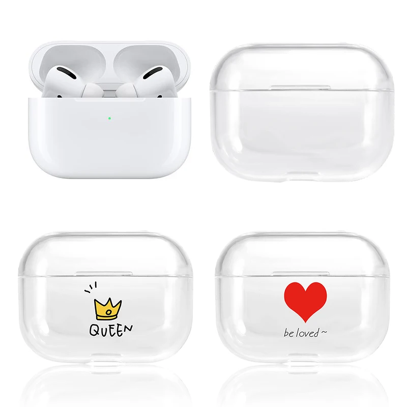 Чехол для Airpods Pro прозрачный жесткий пластиковый беспроводной Bluetooth наушники