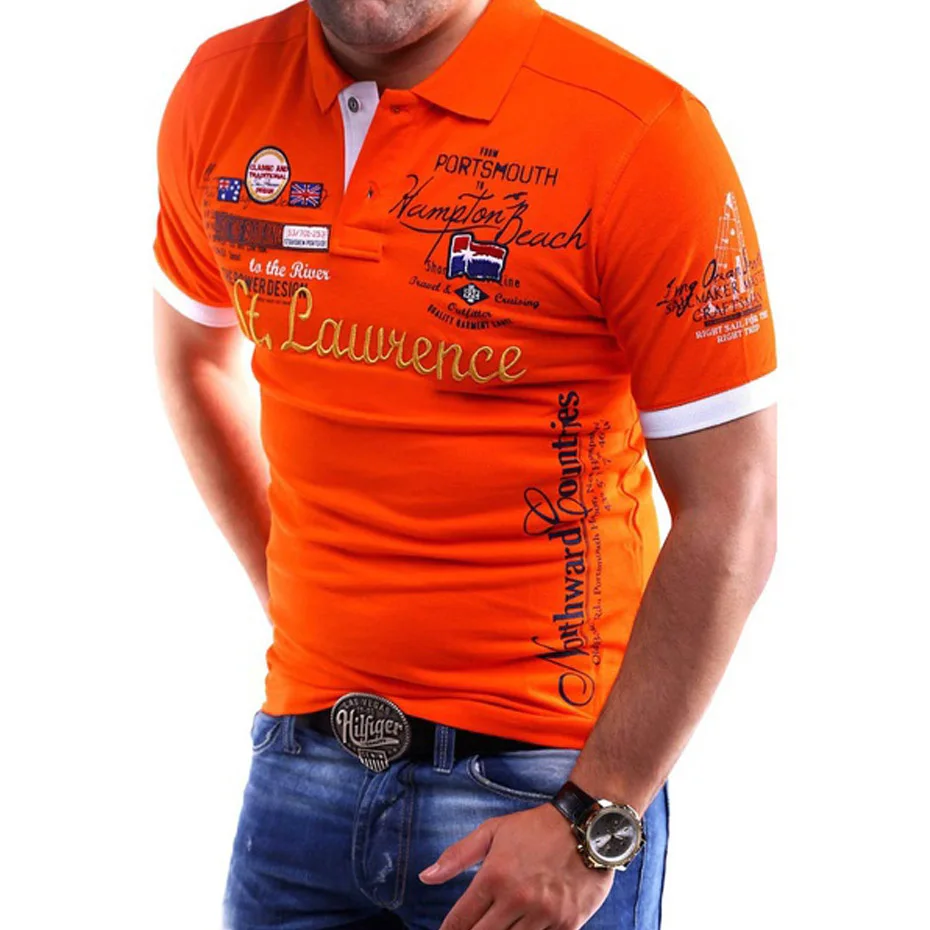 

Zogaa Casual Male Polo Shirts Men Clothing Brand New Mens Polo Shirt Slim Fit Short Sleeve Shirt Polos Printed plus size S-3XL