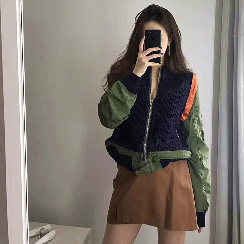 Женская куртка на осень и зиму одежда высокого качества Куртка Harajuku ветровка
