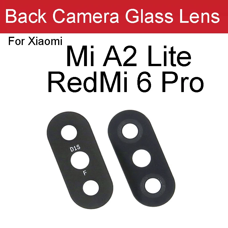 Стеклянный объектив задней камеры с клейкой лентой для Xiaomi Mi 5X 6X A1 A2 Lite A3 Redmi 6 Pro