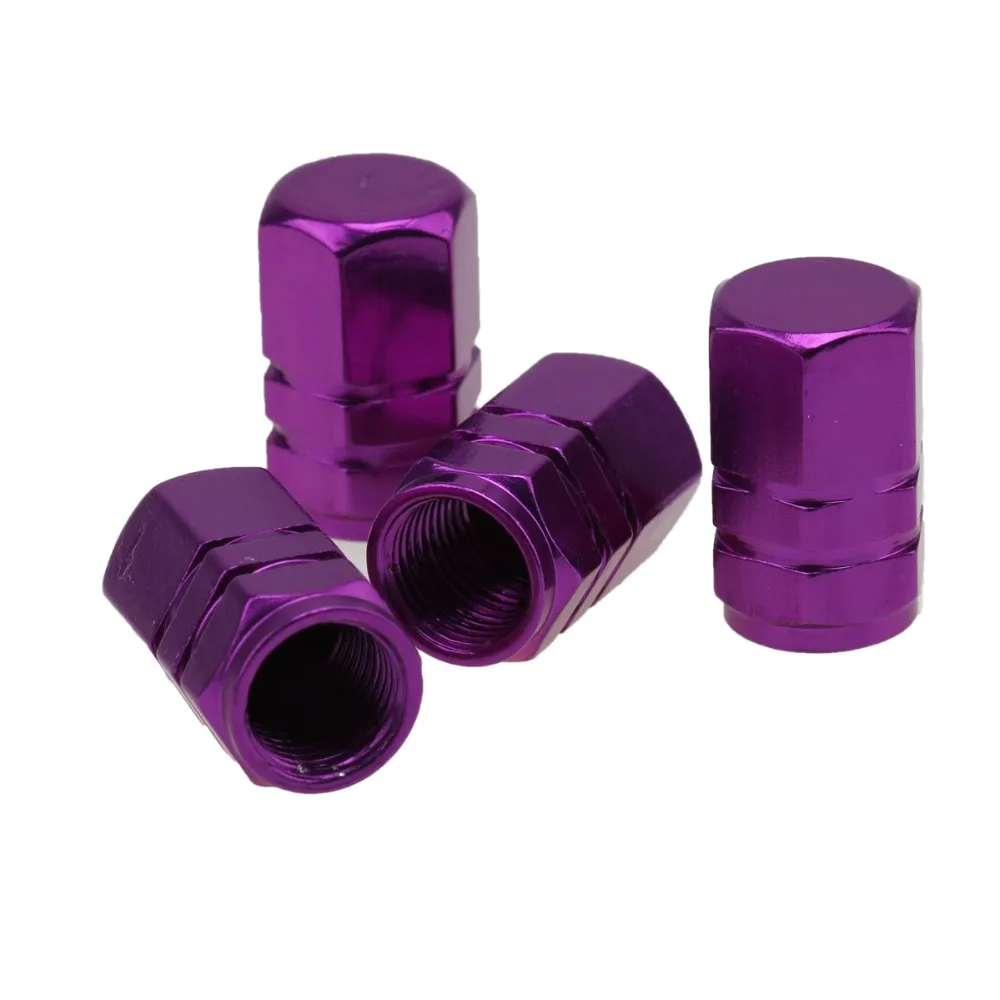 4pcs Tire Accessories Wheel Tyre Valve Stems Air Dust Cover Screw Caps Car Motorcycle Truck Bike Purple Green Silver | Автомобили и