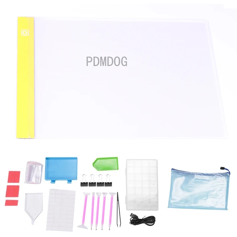 

Алмазная живопись, доска для рисования A3/A4/A5, светодиодная подсветильник ка для алмазного искусства, 46 шт., стулья, светодиодная лампа с пита...