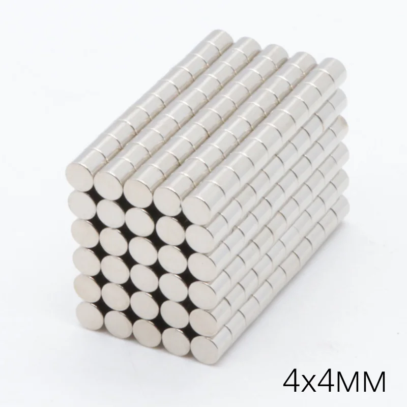 1000pcs 4x4mm N35 Disc Strong Rare Earth Neodymium permanent magnet Dia 4mmx4mm NdFeB Mini Permenant Round Magnets | Обустройство