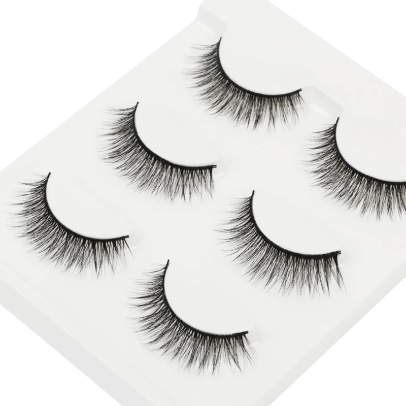 3 пары искусственные норковые натуральные крестовые длинные толстые 3D ресницы