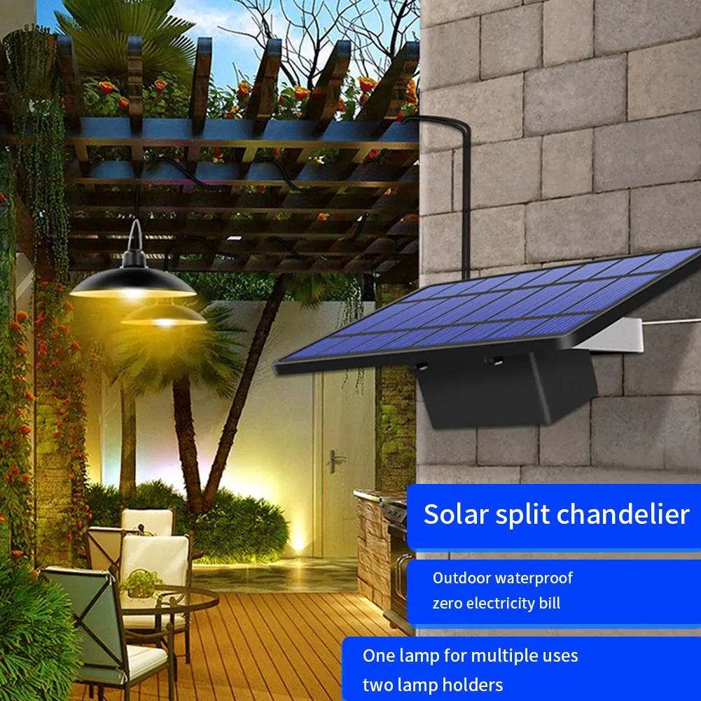 

Solar Shed Lights Split Courtyard Lamp LED Hanging Lamp Waterproof Pendant Light For Entryways Yards Garages Solar Shed Lights