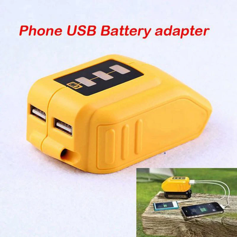 Горячая 3C USB конвертер Зарядное устройство для DEWALT 14 4 V 18V 20V ионно литиевая