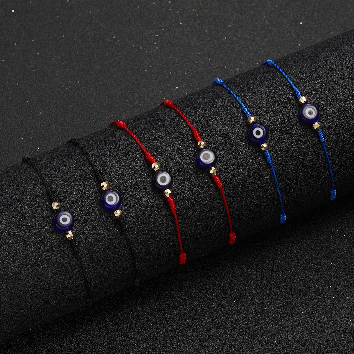 

6pcs/set Turkish Lucky Evil Eye Bracelets For Women Handmade 7 Knots Braided Red Black Blue Rope Lucky Jewelry Bracelet Female
