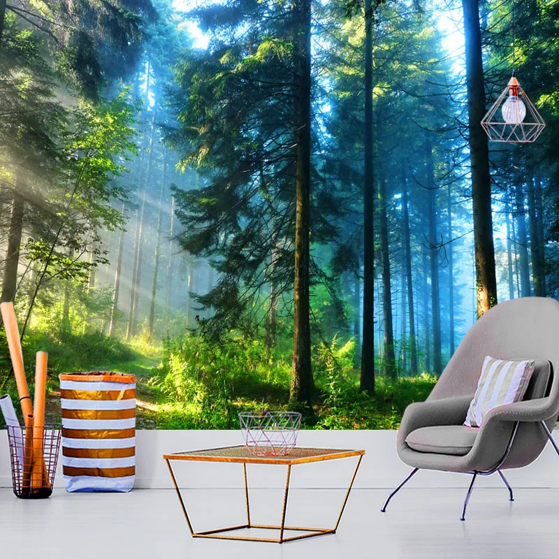 Настенный гобелен в стиле натурального леса настенное одеяло с принтом дешевое