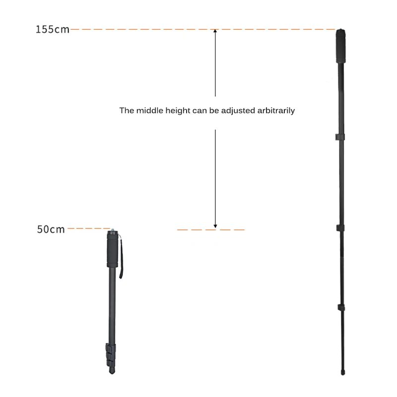 Легкий телескопический полюс Walk Stick выдвижной портативный Регулируемый мини штатив для видеокамеры Nikon Canon