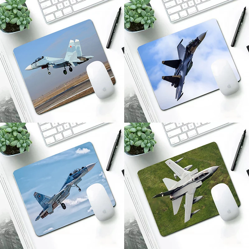 

Fighter design Computer Mouse Pad pads Washable Non-Skid Rubber s Not Overlock 22X18CM desk mouse mat