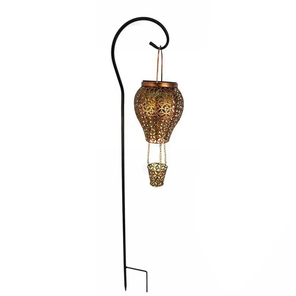 

Solar Lantern Outdoors LED Metal Solar Lantern Ip65 Waterproof Solar Lantern With Shepherd Hooks Christmas Decorative Lights