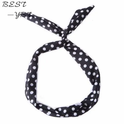 Lovely Kids Girls Lady Bow Headwear Hair Bands Hoop Rabbit Ear Wrapped Headband Party Wire Scarf Accessories | Детская одежда и