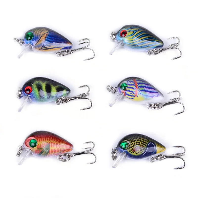 

Набор кренкбейтов, приманка для рыболовные жесткие приманки, 2 г, 3 см, ультралегкие воблеры, мини кренкбейт, рыболовная приманка-топвотер, по...