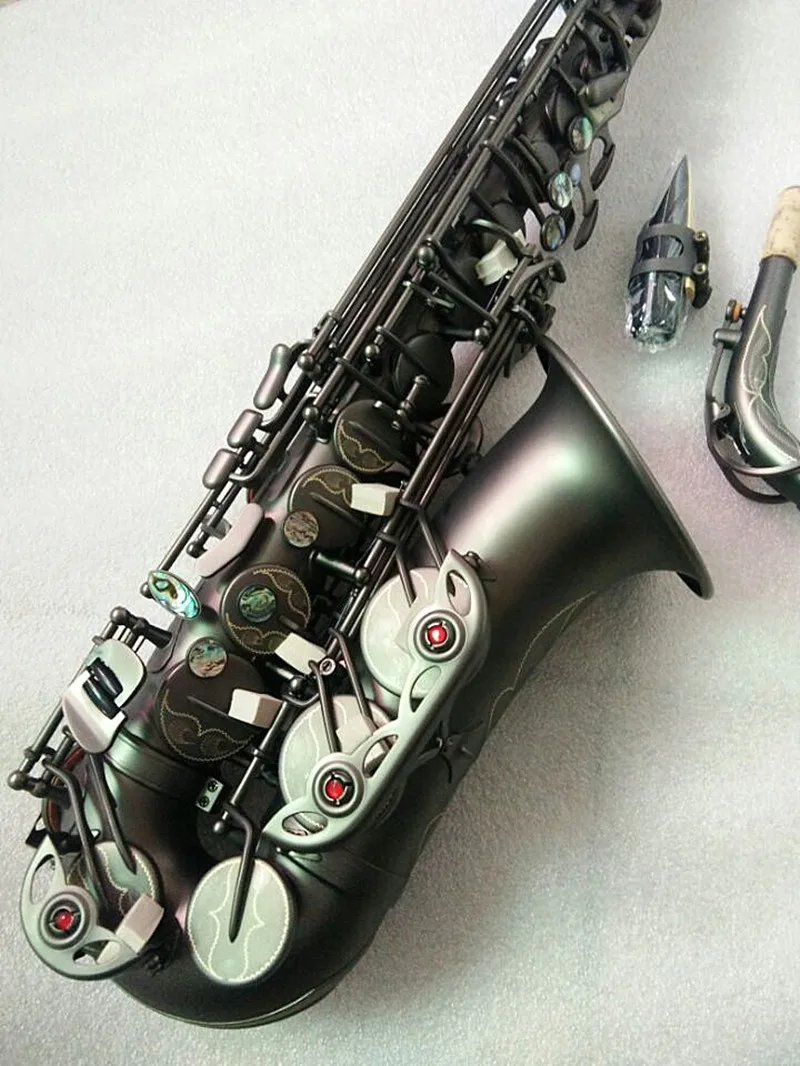

Alto saxophone High-quality Matt Black Musical instrument professional playing Sax With Case Free shipping