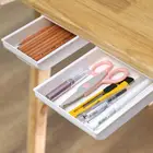 Ящик для хранения, висячий контейнер, самоклеящийся ящик для ручек под столом, настенный ящик, органайзер для хранения