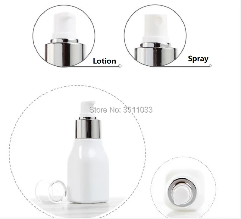 Высококачественная Белая Стеклянная фотография бутылка для косметического