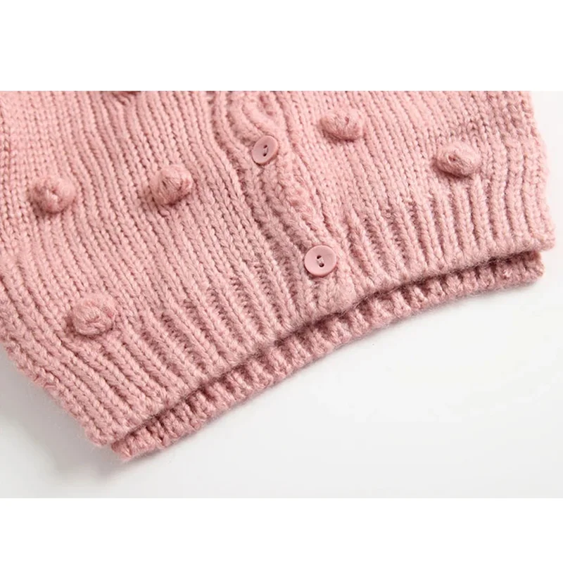 Милый вязаный свитер для маленьких девочек детская верхняя одежда на осень и