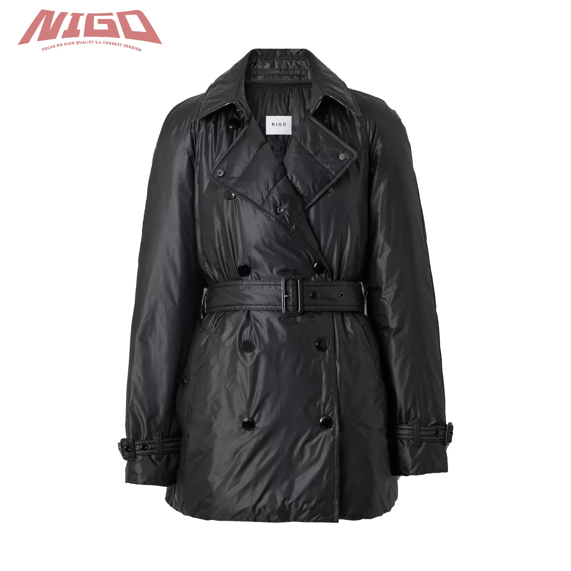 

NIGO Ms 21ss Женская осенне-зимняя короткая нейлоновая куртка-пуховик пальто # nigo55571