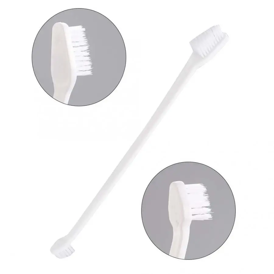 Зубная щетка для собак с нескользящей ручкой зубные щетки двойной головкой